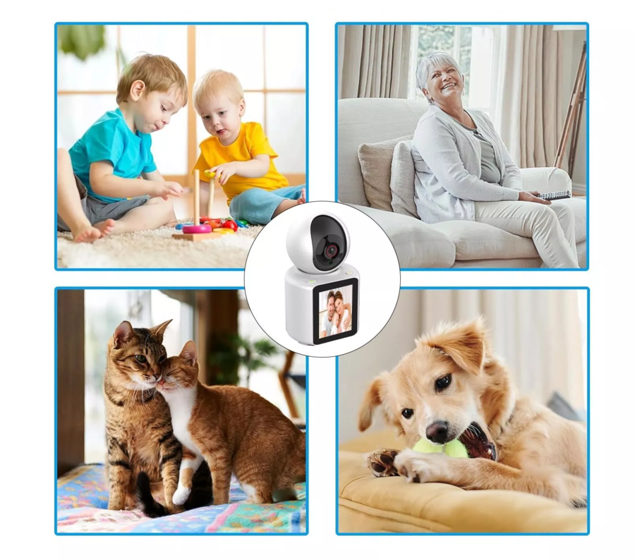 Telecamera con display WiFi con Videochiamata Monitor per Bambini Anziani ir