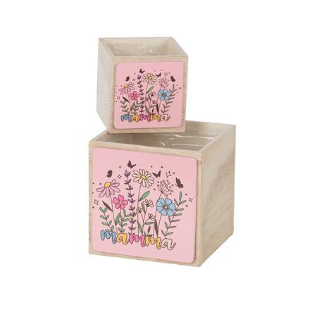 Cubo S/2 fiori mamma 