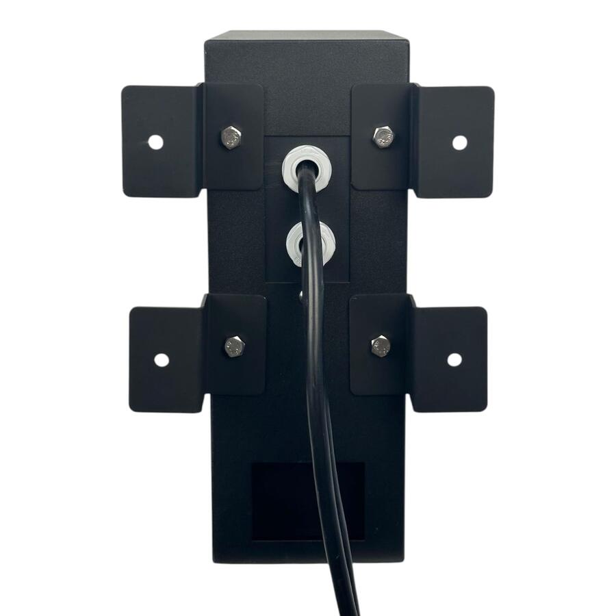 Set di 4 Staffe di Fissaggio a Parete per Gettoniera – Alluminio Nero con Tasselli Inclusi