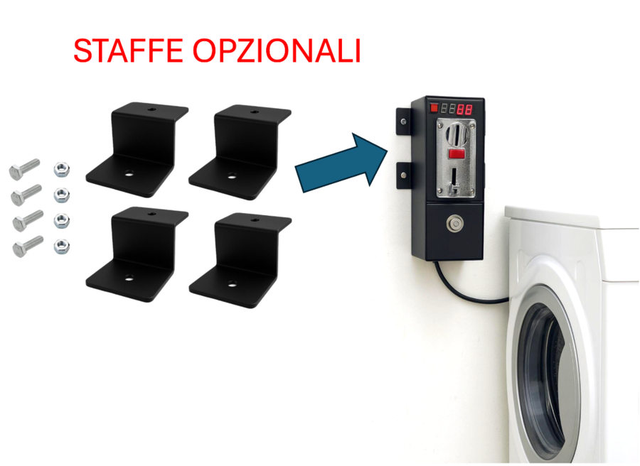 Gettoniera Multimoneta con uscita con contatto NA (normale aperto) / Ingresso 12Vcc