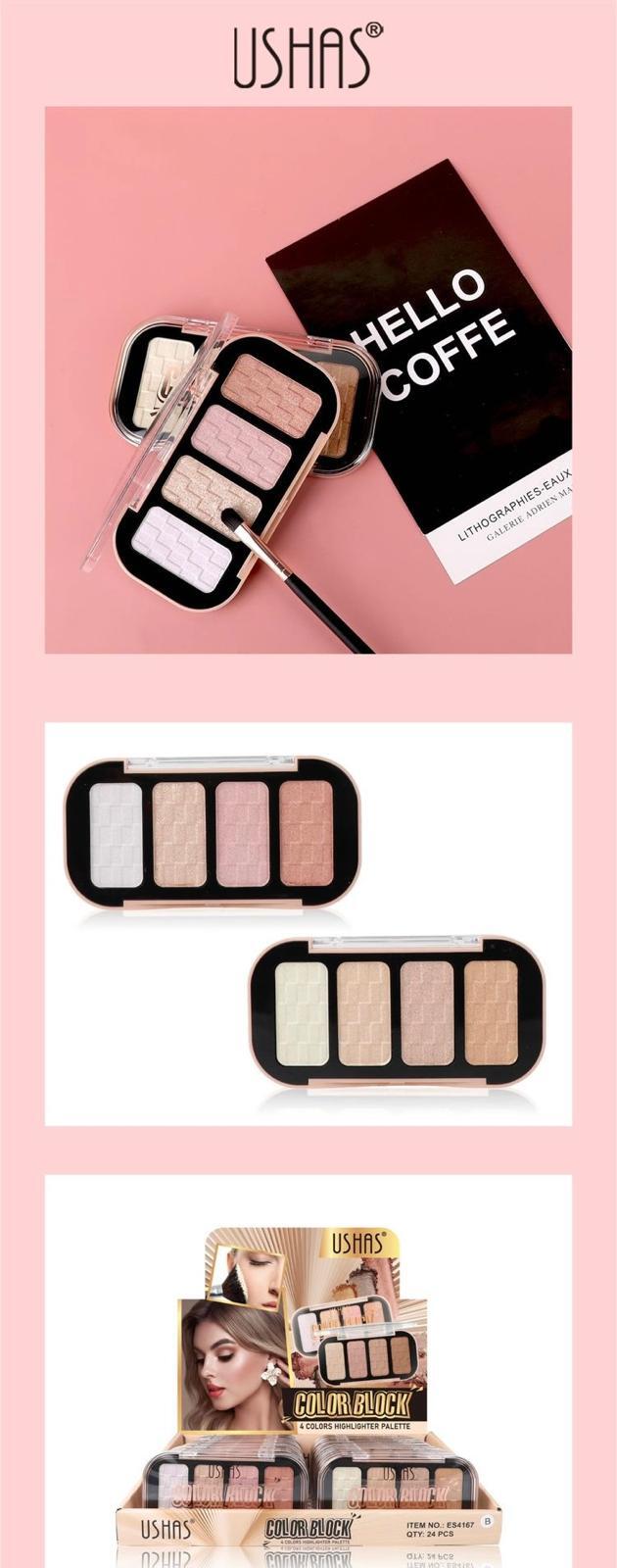 USHAS COLOR BLOCK 4 COLORS HIGHLIGTER 
 [Conf.da 24 pezzi]