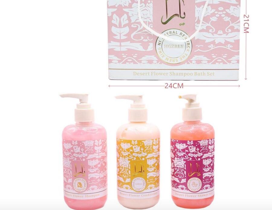 KIT DESERT FLOWER SHAMPOO BATH DA 3 PEZZI 
 [Conf.da 3 kit]