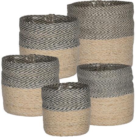 Jute seagrass basket planter, with PVC insert 3