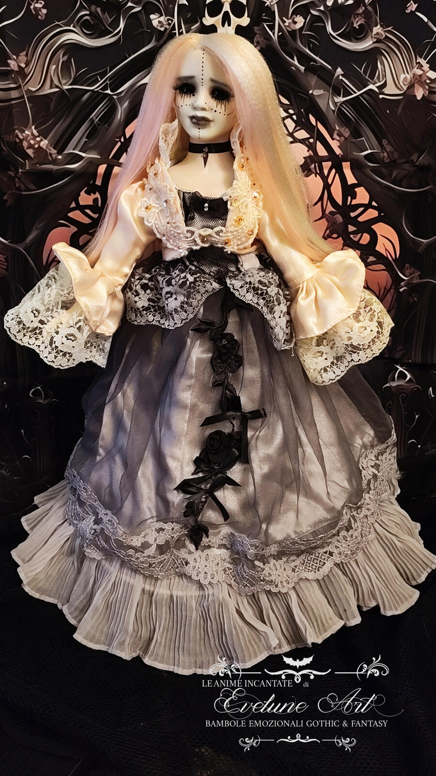 Amaranthe  - Bambola in porcellana goth creepy