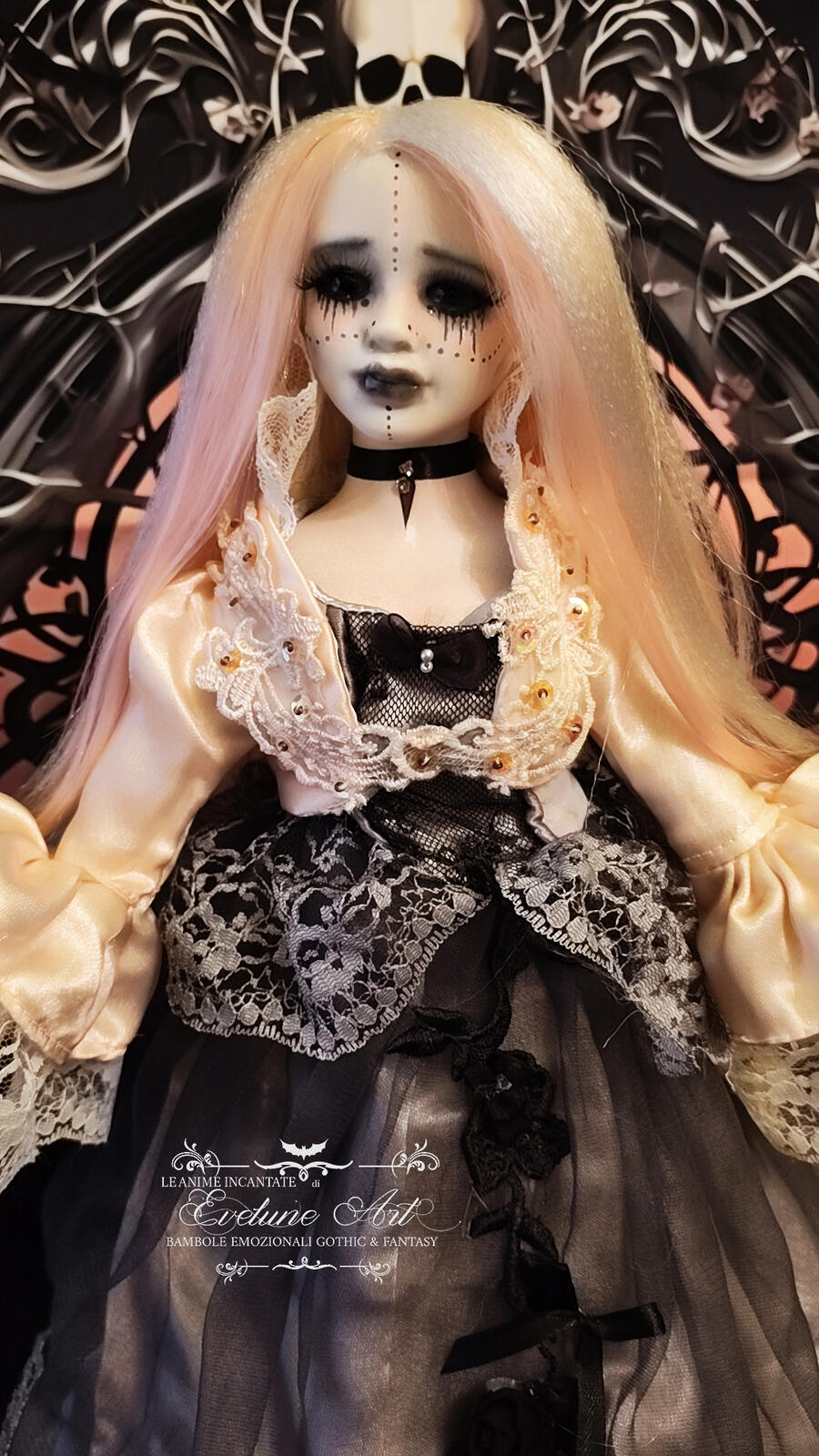 Amaranthe  - Bambola in porcellana goth creepy