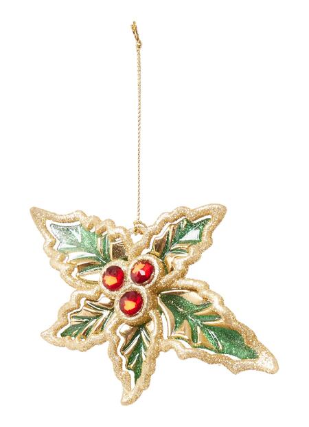 Goodwill - Natale 2025 - Decorazione Natalizia Foglie con Bacche – 12,5 cm, Artigianale e Fiabesca