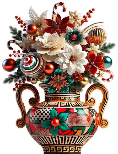 Linee Recanati - Vaso fiori Natalizio Art Pop Uno