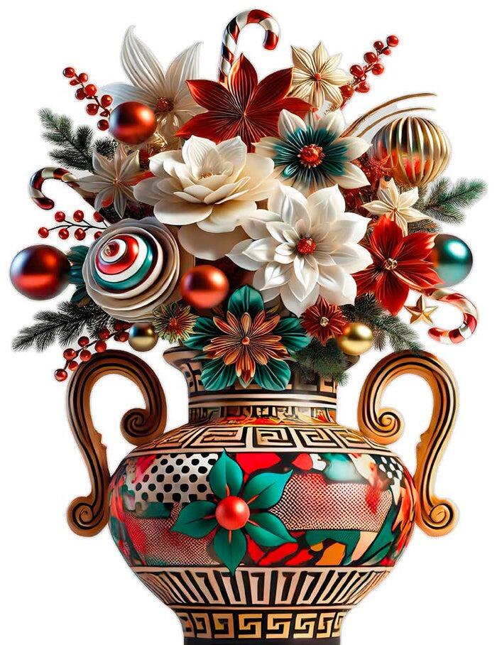 Linee Recanati - Vaso fiori Natalizio Art Pop Uno