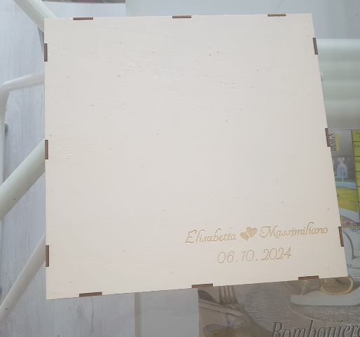 Orologio Calendario perpetuo 23cm legno naturale cofanetto legno