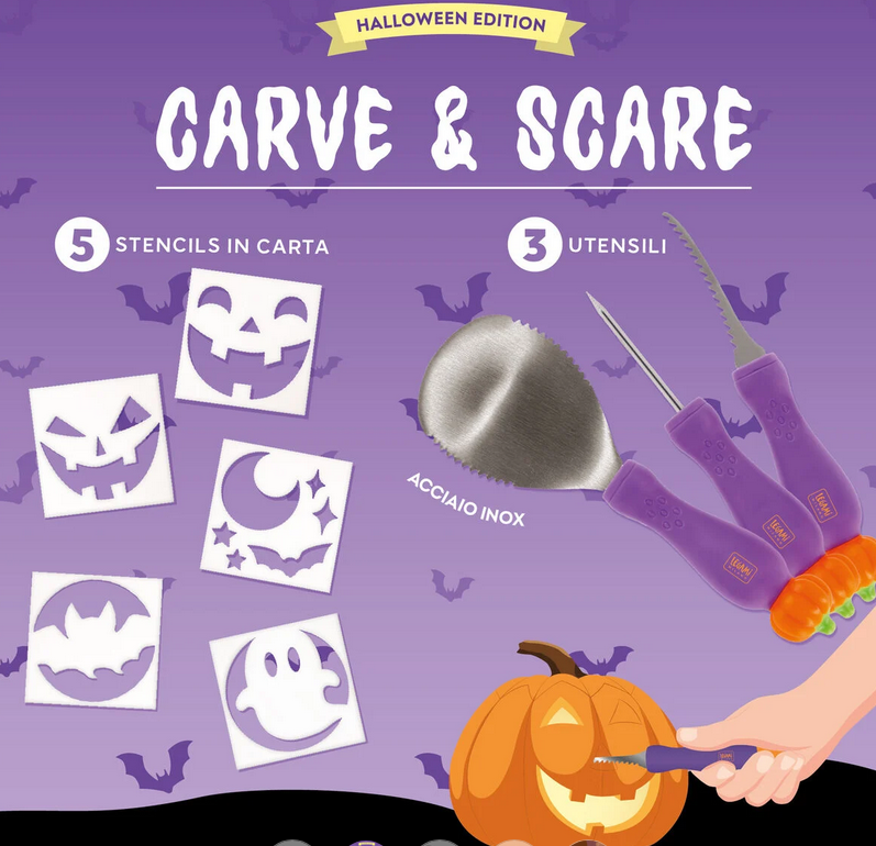 Kit per intagliare zucca di Halloween