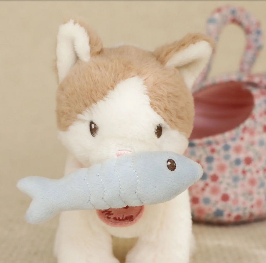 Peluche gattina Marley con trasportino