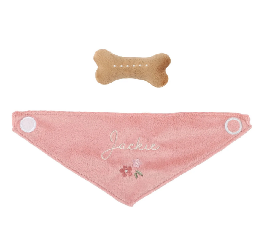 Peluche cagnolino Jackie con trasportino