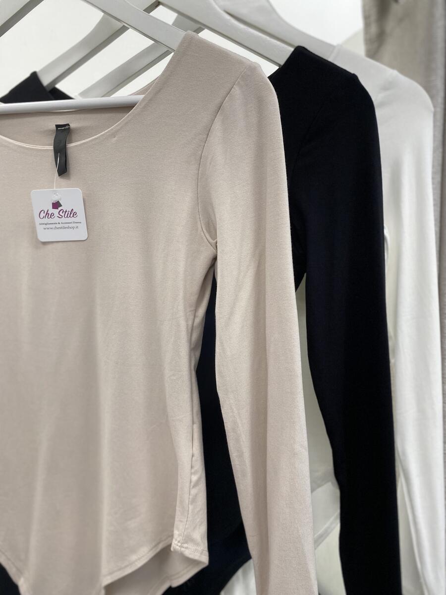NOVITÀ Body basic in viscosa a manica lunga