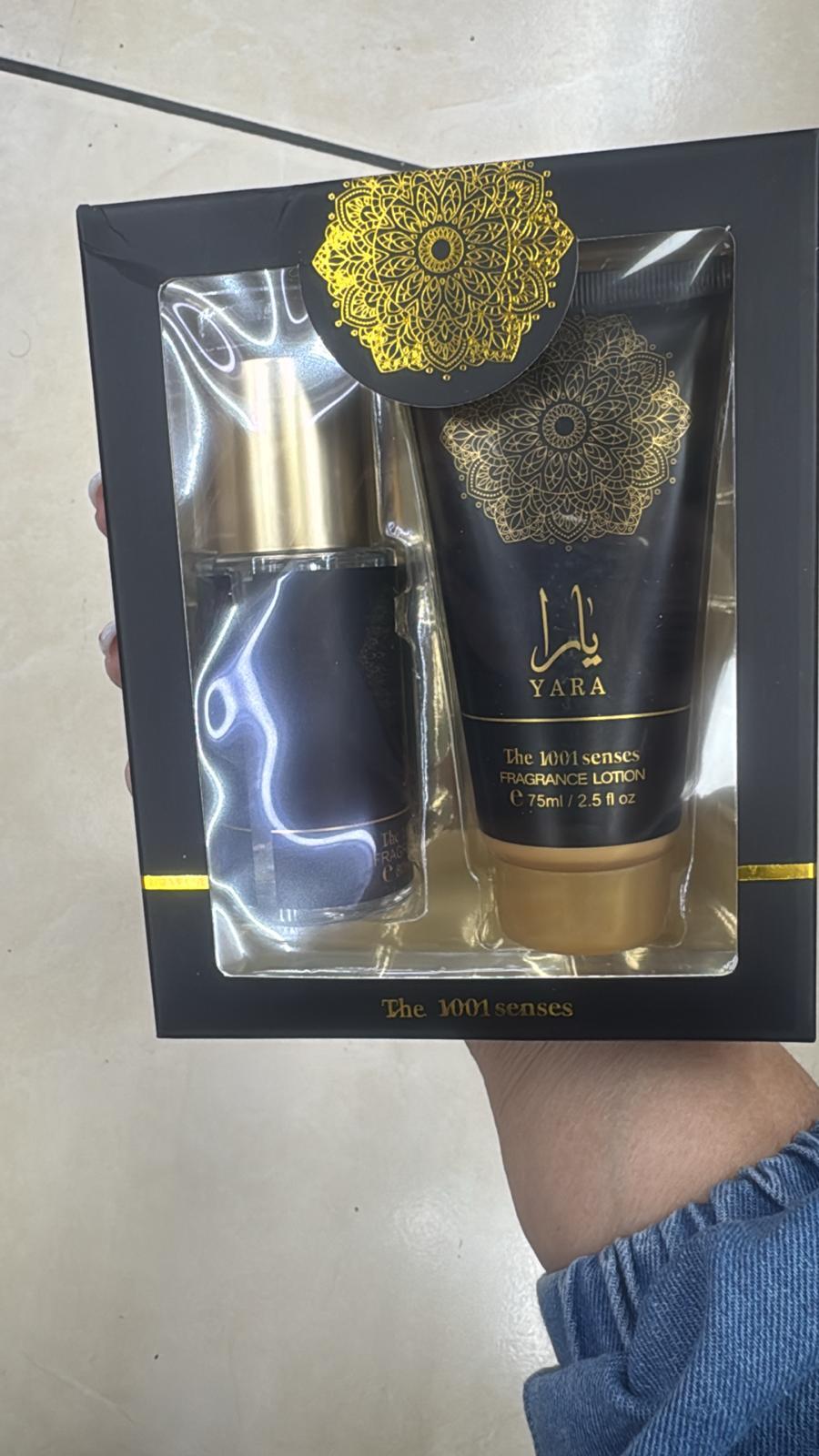 THE 1001 SENSES ACQUA PROFUMATA 80 ml+CREMA CORPO 75 ml ( dupe YARA )
 [Quantità minima è di 6 pezzi]