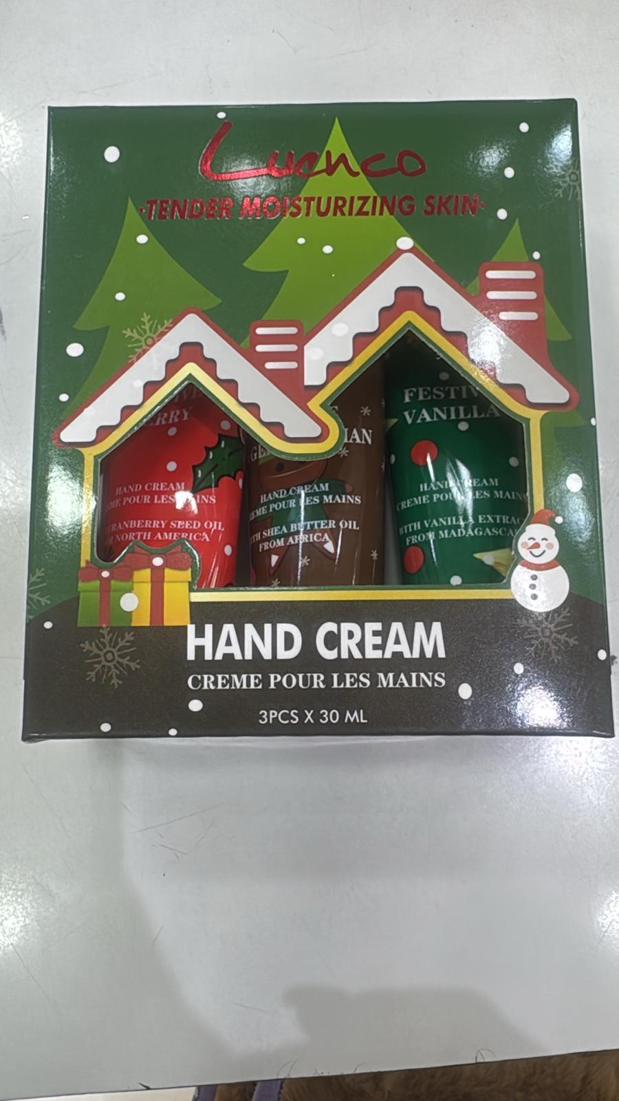 LUENCO HAND CREAM SET NATALE DA 3 PEZZI DA 30 ml
 [Conf.da 12 pezzi]