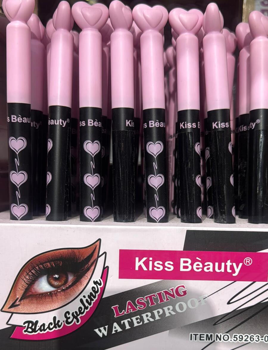 KISS BEAUTY BLACK EYELINER LASTING WATERPROOF
 [Conf.da 48 pezzi]
