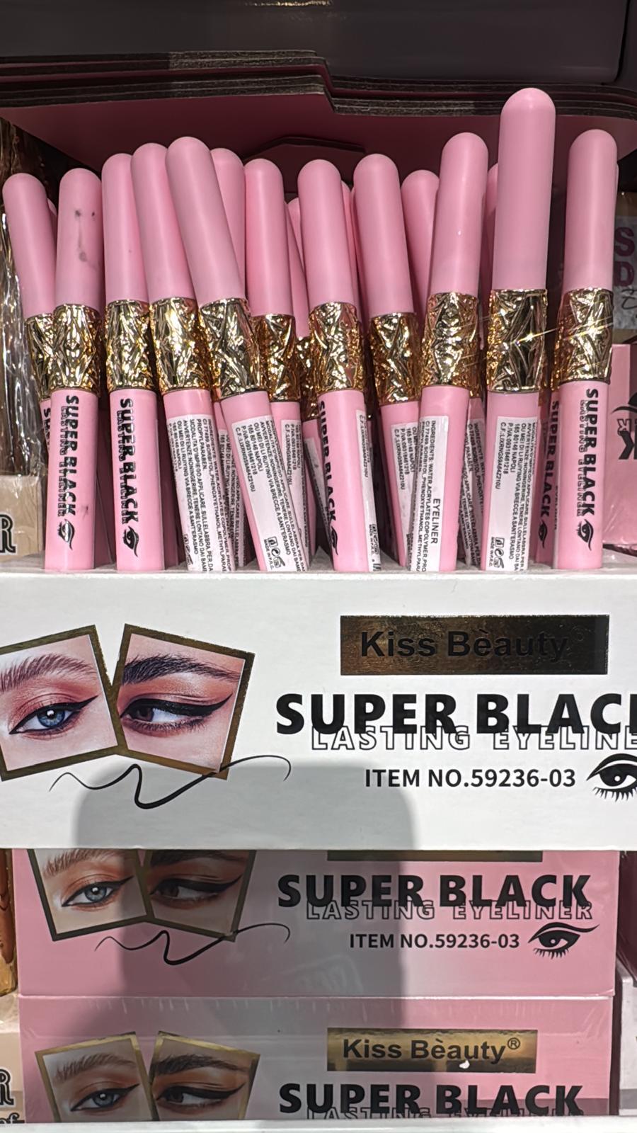 KISS BEAUTY SUPER BLACK LASTING EYELINER
 [Conf.da 48 pezzi]