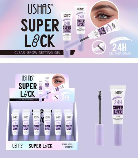 USHAS SUPER LOOCK 24 H CLEAR BROW SETTING GEL
 [Conf.da 24 pezzi]