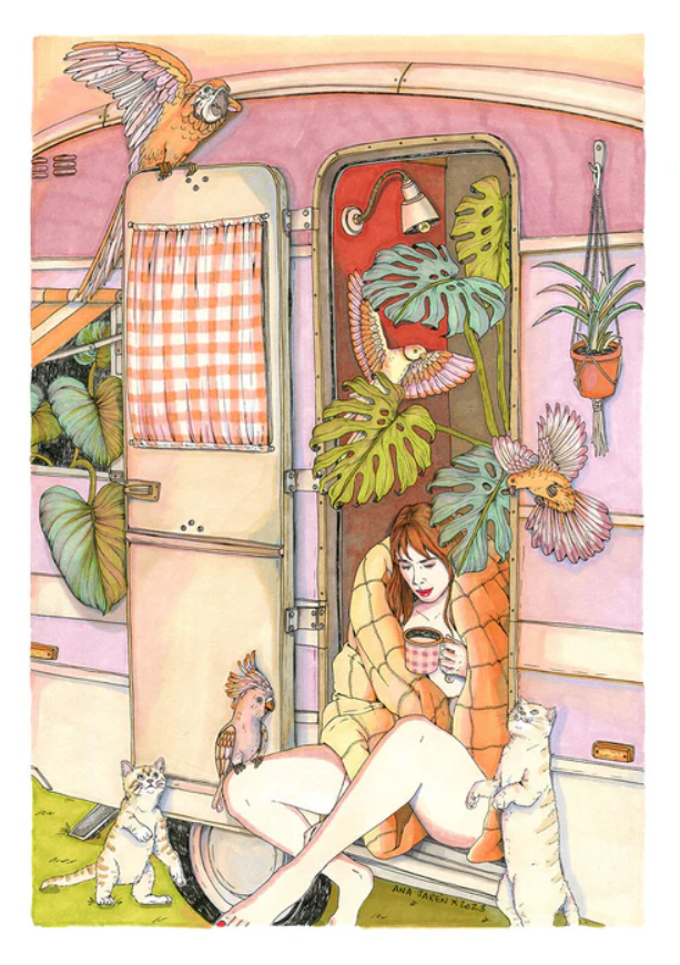 ANA JAREN STAMPA ARTISTICA  A4: Caravan Girl