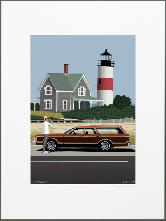 PAULO MARIOTTI, STAMPA 30x40 cm CON PASSEPARTOUT: CAPE COD