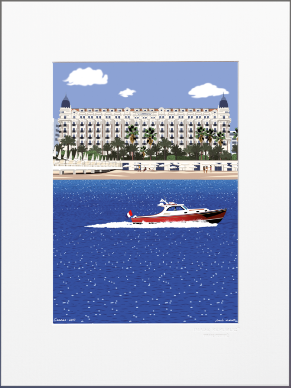 PAULO MARIOTTI, STAMPA 30x40 cm CON PASSEPARTOUT: CANNES