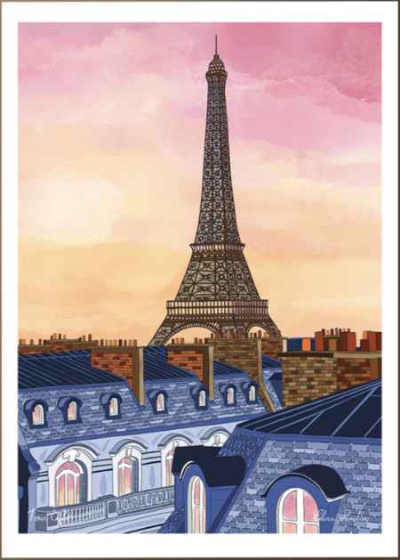 CLARA PANETIER, STAMPA FNE ART (senza passe-partout): 24 TOUR EIFFEL