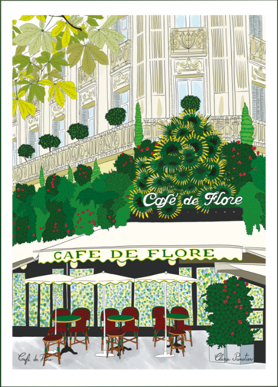 CLARA PANETIER, STAMPA FNE ART (senza passe-partout): 02 CAFÉ DE FLORE