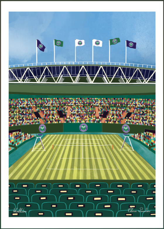 CLARA PANETIER, STAMPA FNE ART (senza passe-partout): 28 WIMBLEDON