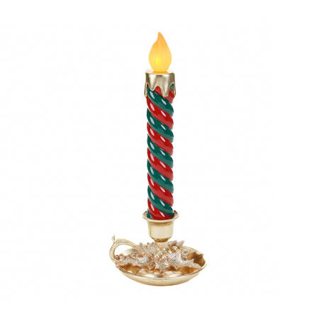 Goodwill - Natale 2025 - Candela LED decorativa rosso e verde con portacandela – 45 cm