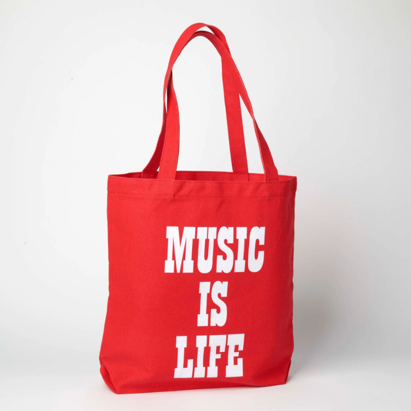 PEANUTS - SHOPPER: Music is Life / TOTE BAG