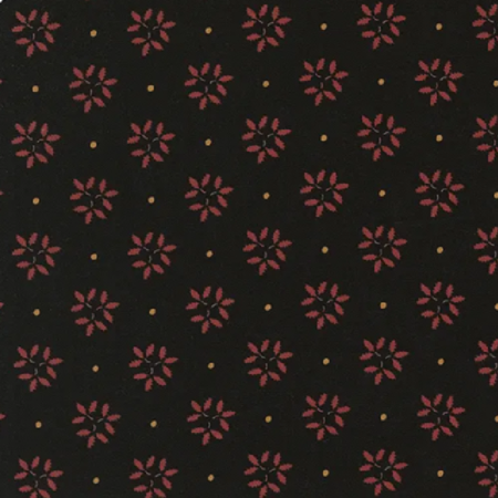 9792-19 Wheatland Kansas Troubles Quilters taglio 25x110 cm  - fondo nero
