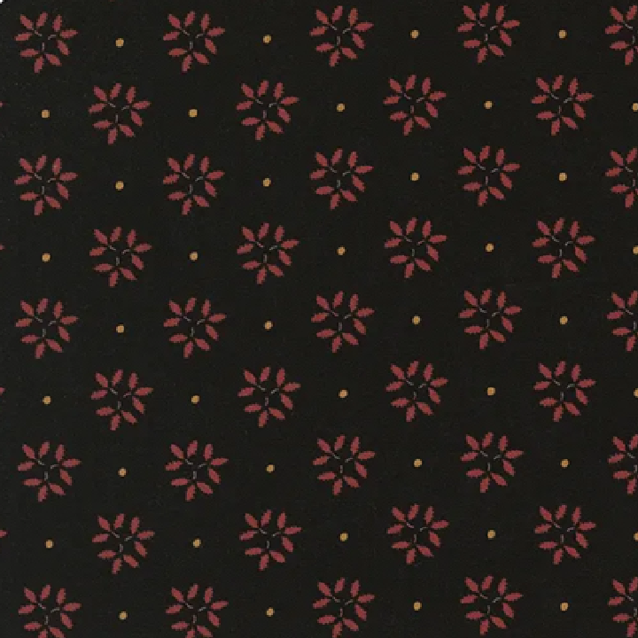 9792-19 Wheatland Kansas Troubles Quilters taglio 25x110 cm  - fondo nero