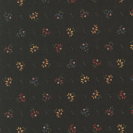9793-19 Wheatland Kansas Troubles Quilters taglio 25x110 cm - fondo nero