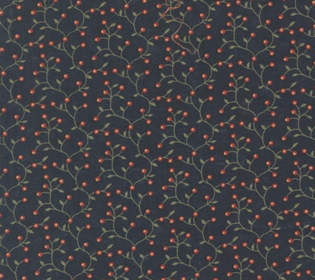 9796-14 Wheatland Kansas Troubles Quilters taglio 25x110 cm - fondo blu