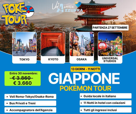 28 SETTEMBRE 2026 POKEMON TOUR GIAPPONE
