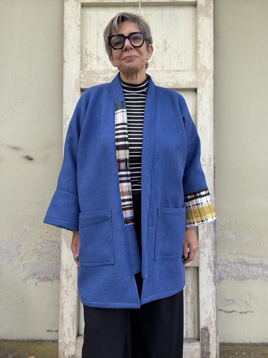 Kimono blu elettrico 