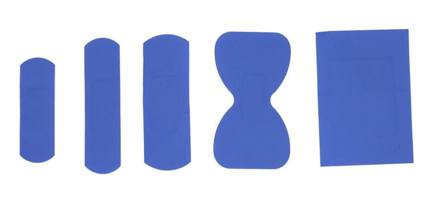 Scatola 100 CEROTTI assortiti in 5 misure BLU DETECTABLE