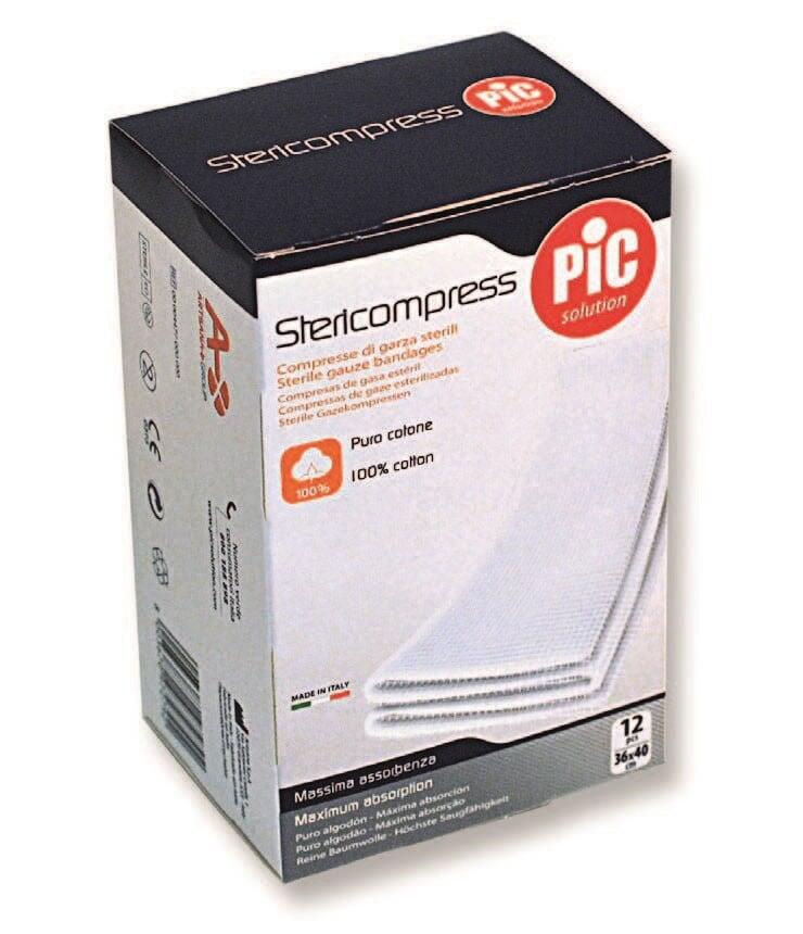 Scatola 12 COMPRESSE DI GARZA STERILE 18x40 cm