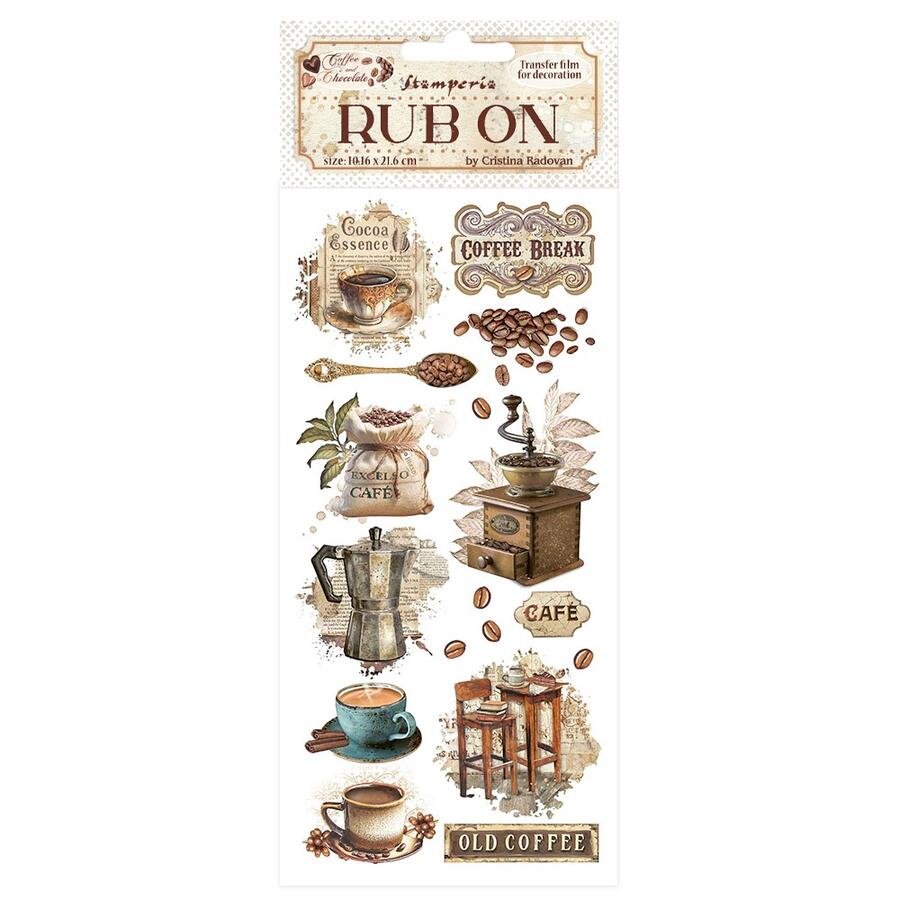 Rub-On Coffee and Chocolate Vintage coffee moments