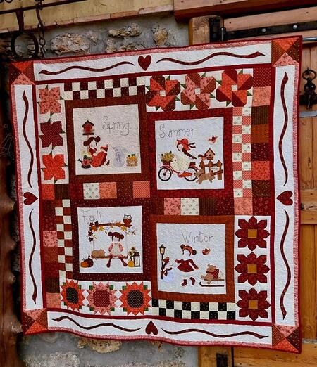Cartamodello Le stagioni di Milù quilt 