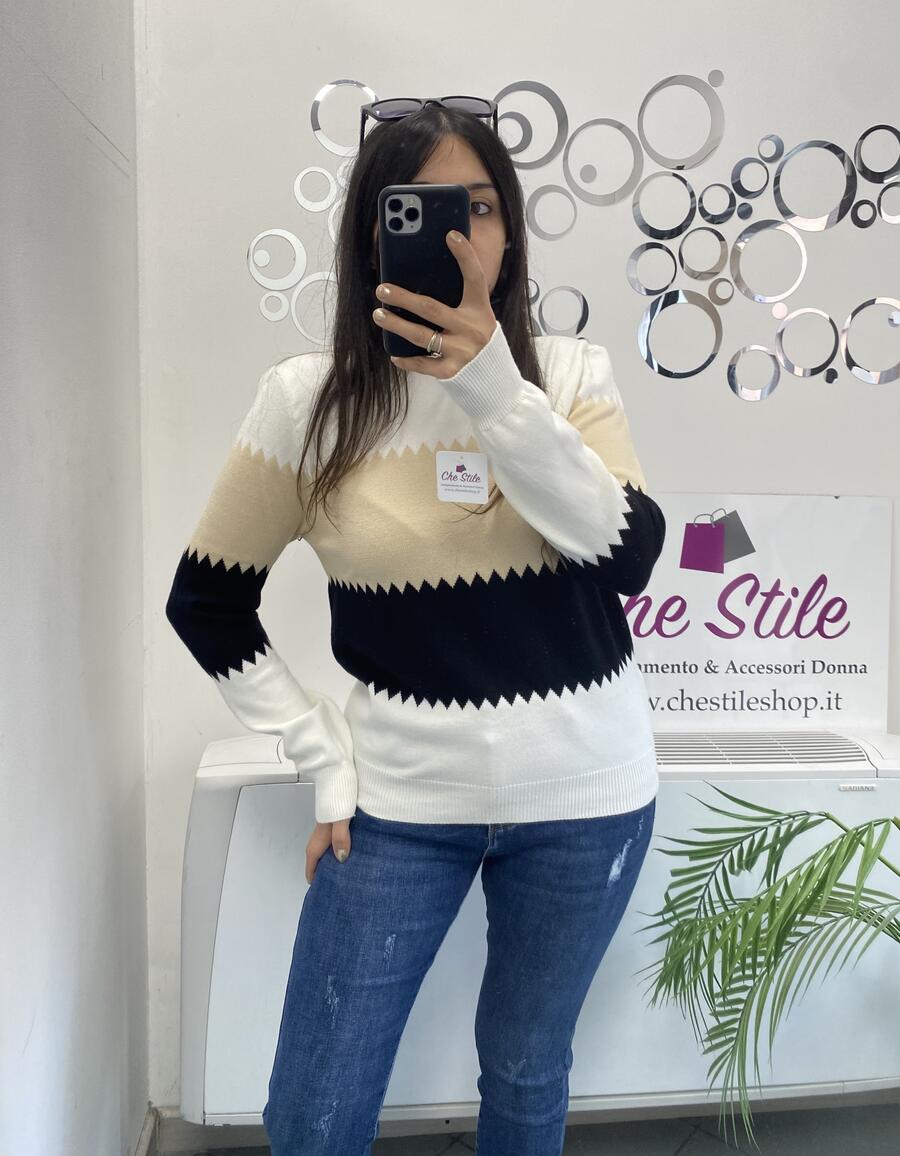 NOVITÀ Pull zig zag in viscosa 