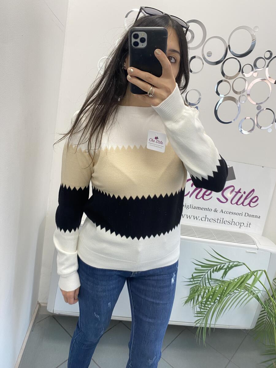 NOVITÀ Pull zig zag in viscosa 
