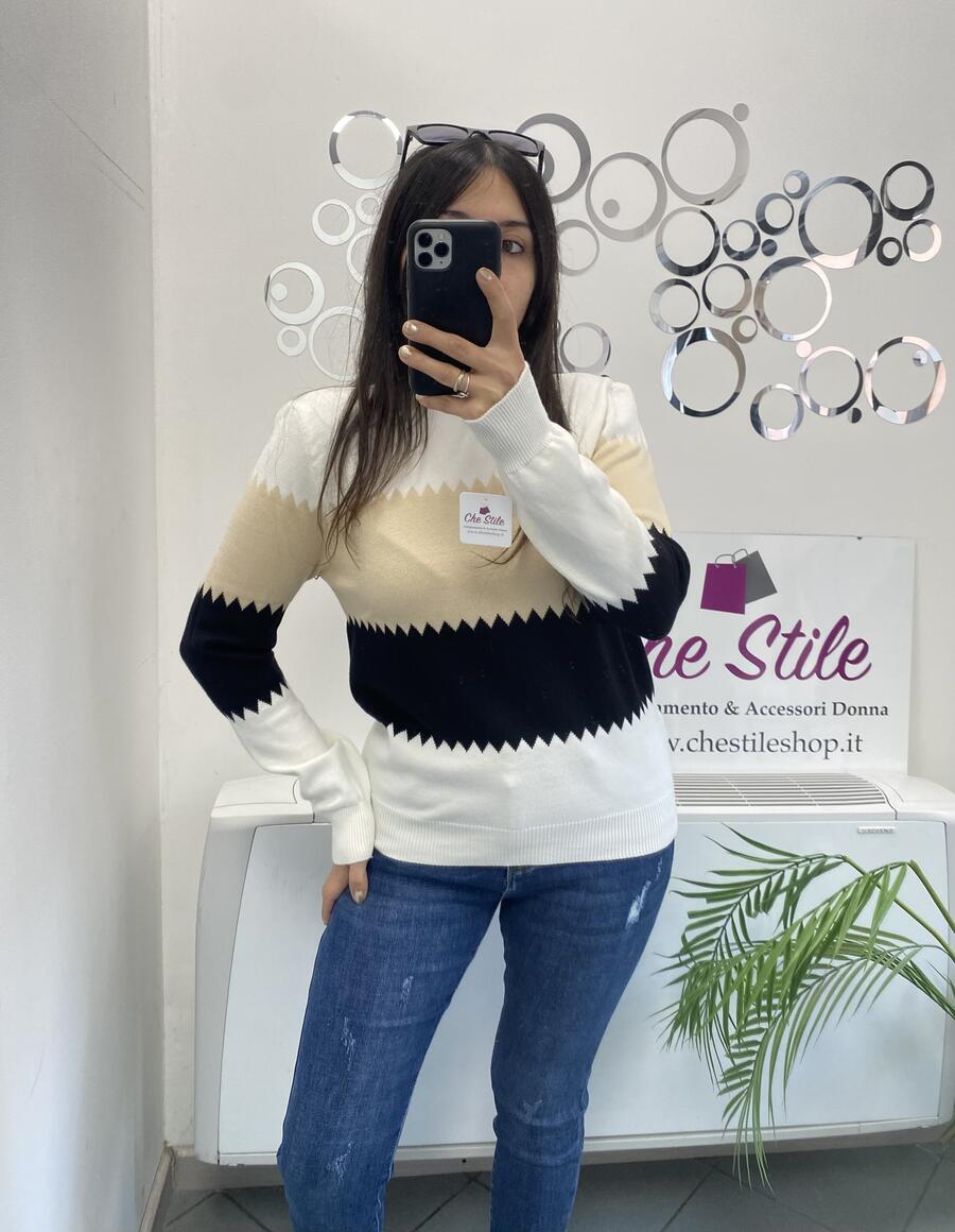 NOVITÀ Pull zig zag in viscosa 
