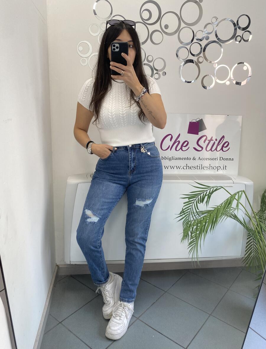 NOVITÀ Jeans mom fit strappetti