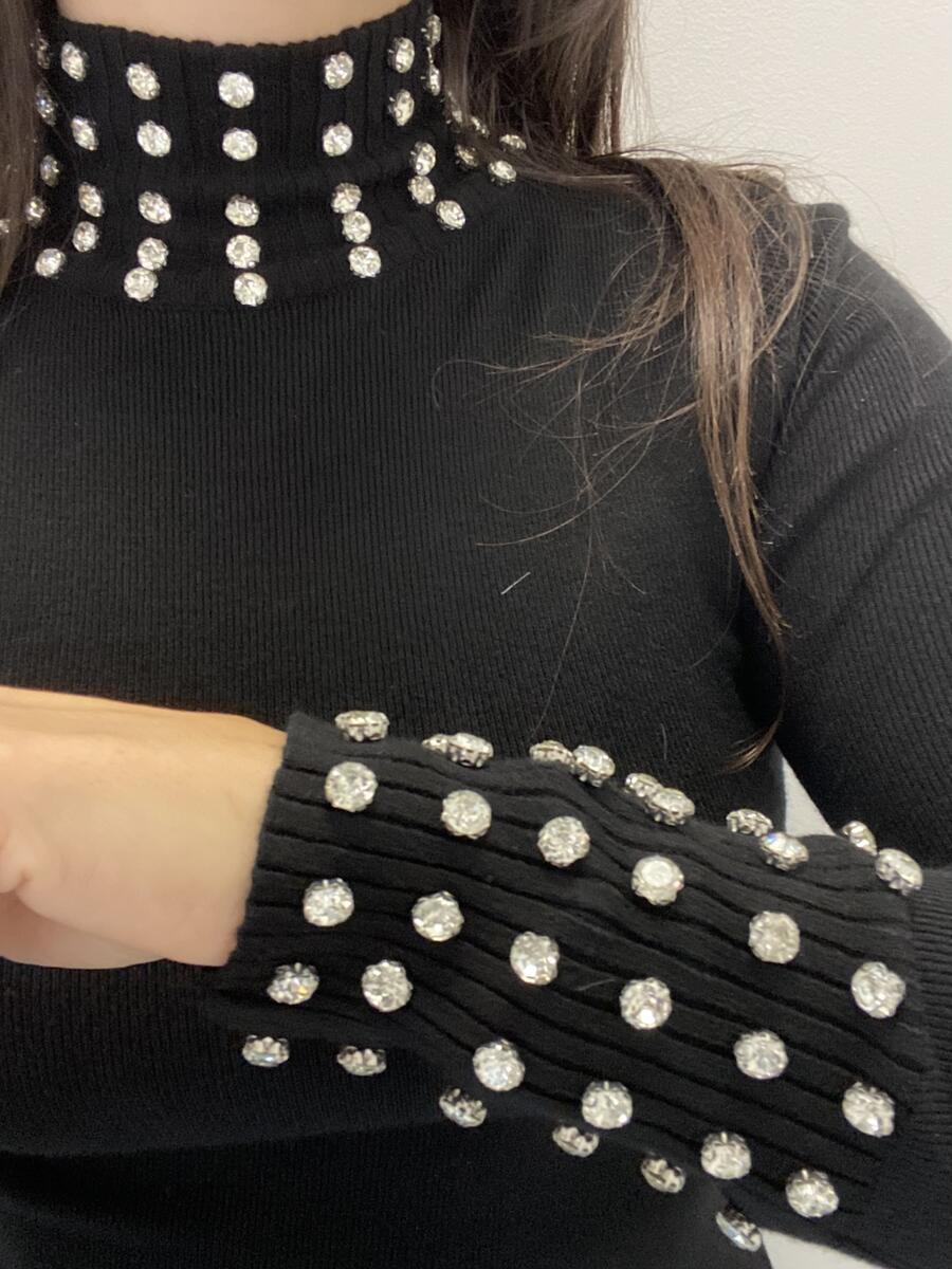 NOVITÀ Abito in maglina dettagli strass