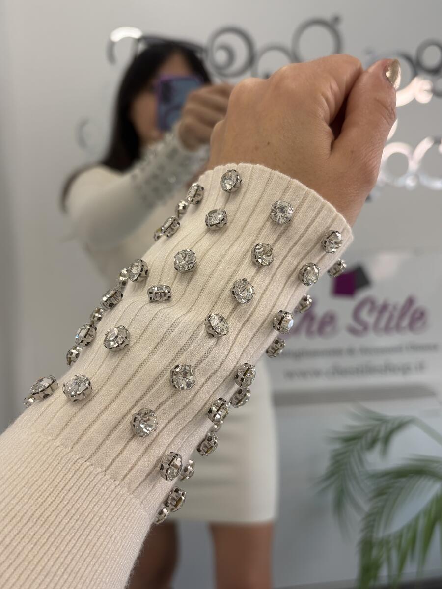 NOVITÀ Abito in maglina dettagli strass