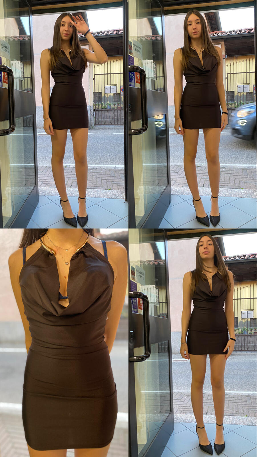 NOVITÀ Mini dress con dettaglio collana dorata