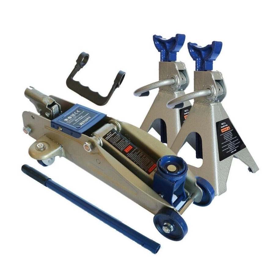 Cric sollevatore 2.5T + 2 cavalletti per auto 2500KG crick idraulico a carrello