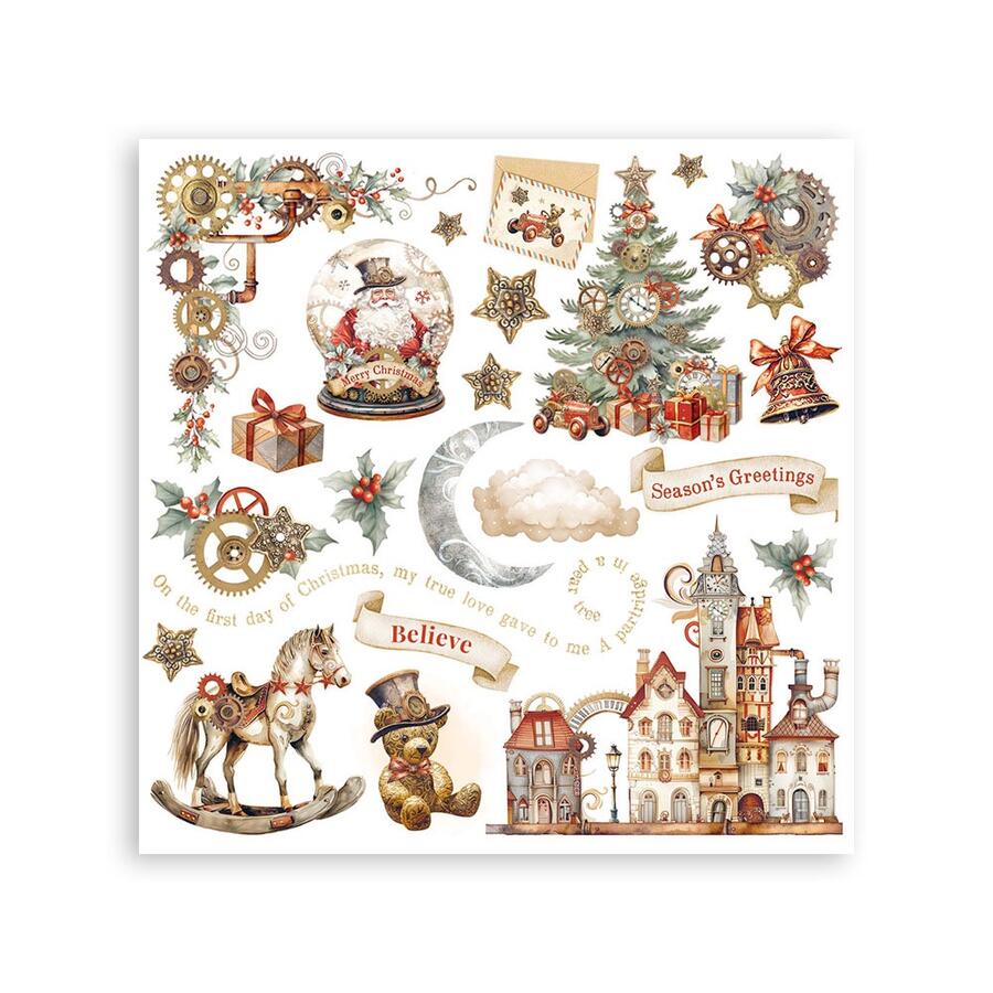 Rub-On Assortimento Gear up for Christmas 6 pagine