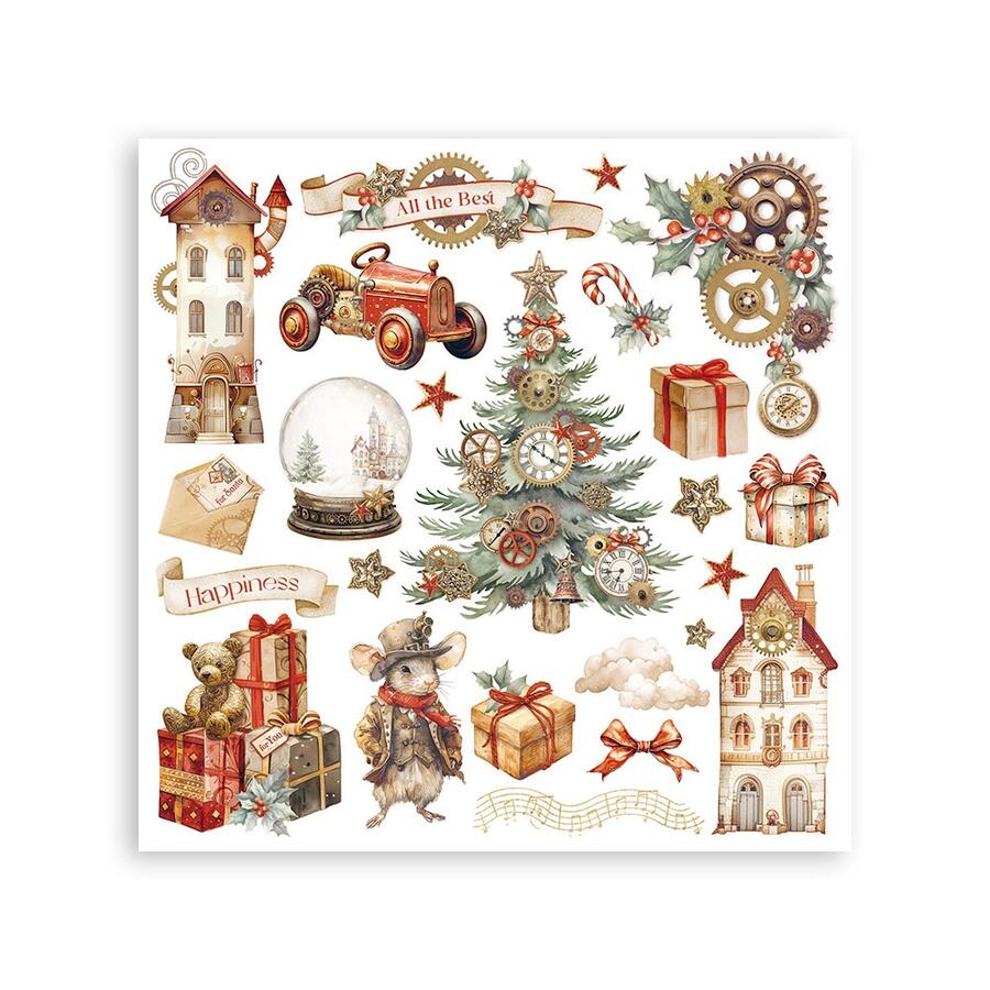 Rub-On Assortimento Gear up for Christmas 6 pagine